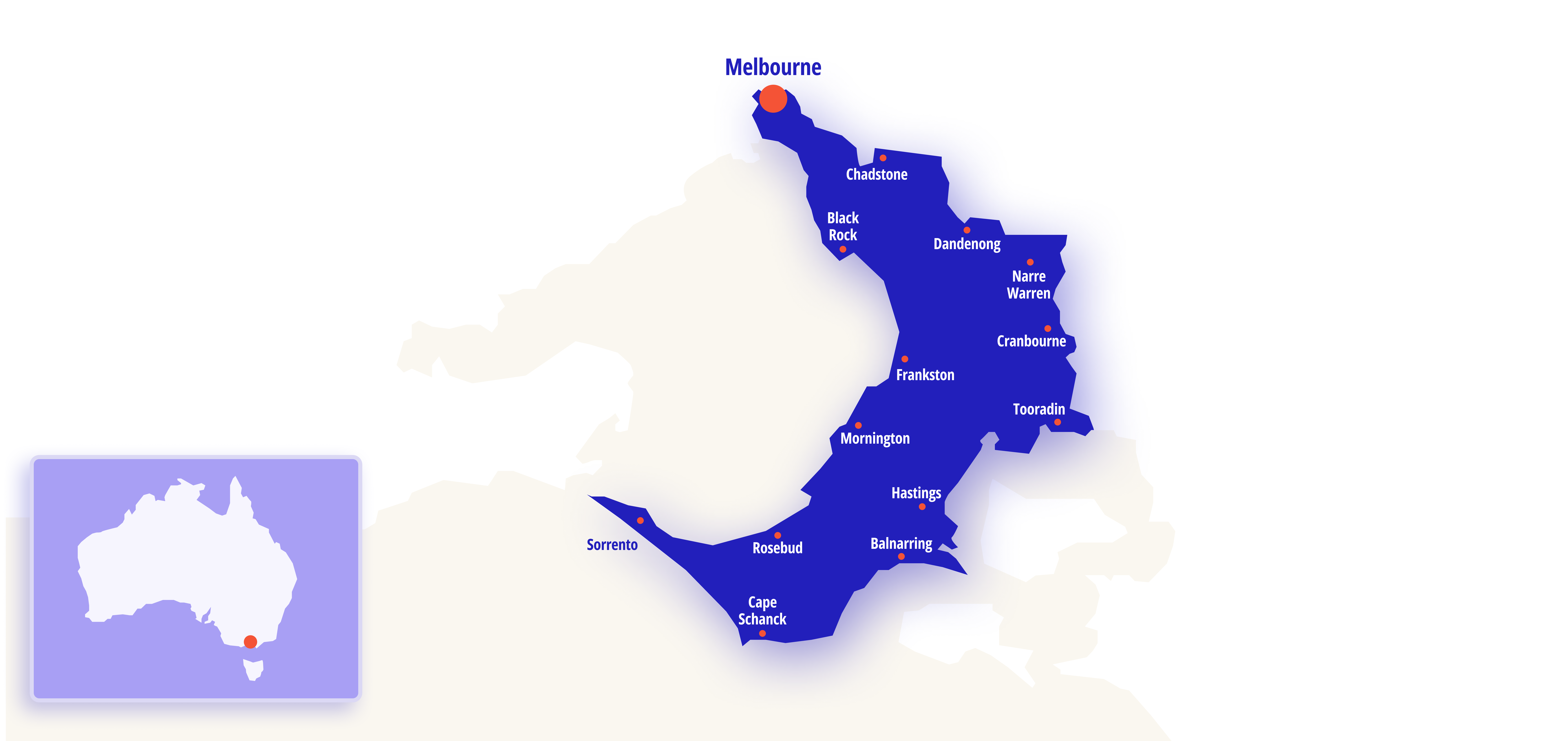 Melbourne map
