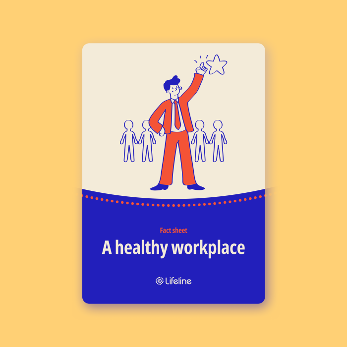 Fact sheet – A healthy workplace