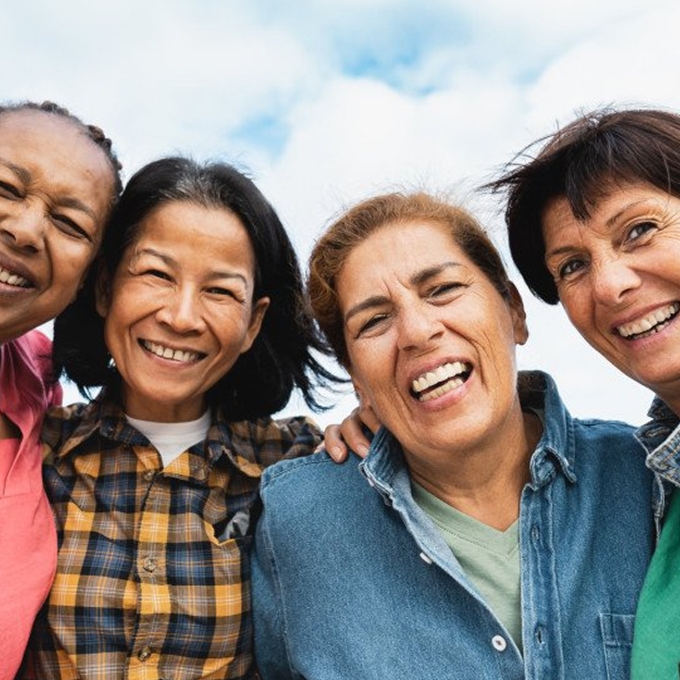 Group of friends outside