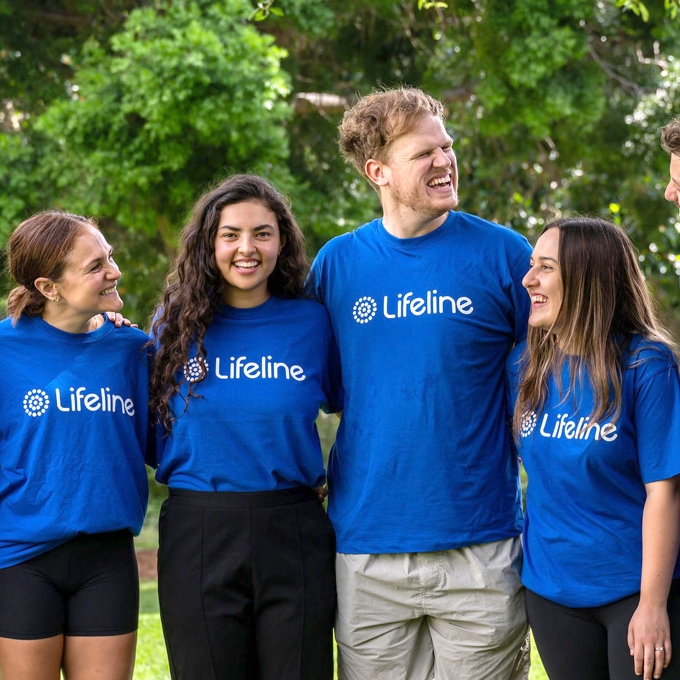 Lifeline team standing in a row