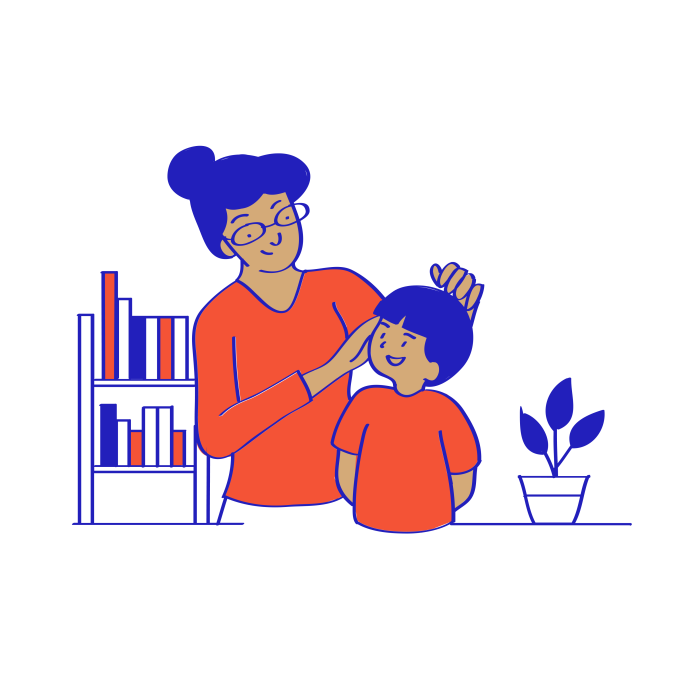 Woman and young person