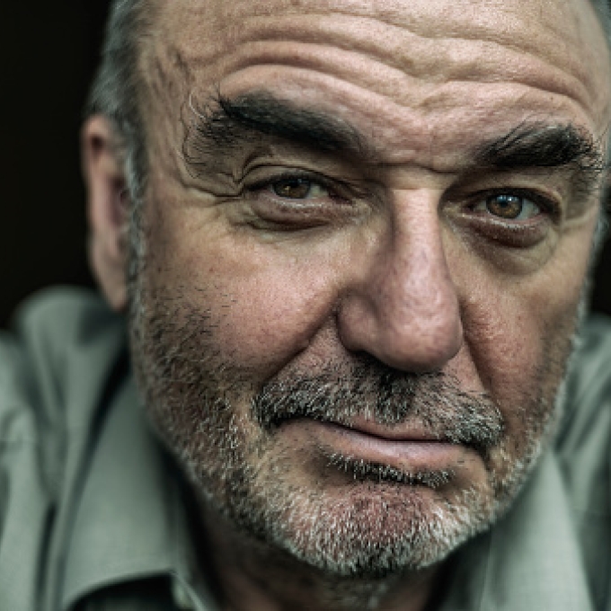 close up of man's face