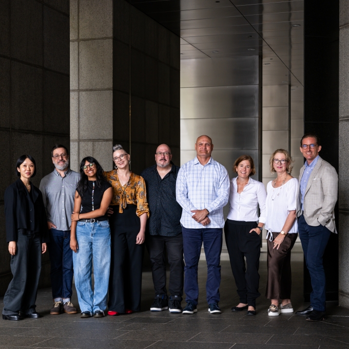 The members of the Lived Experience Advisory Group together for a group photo